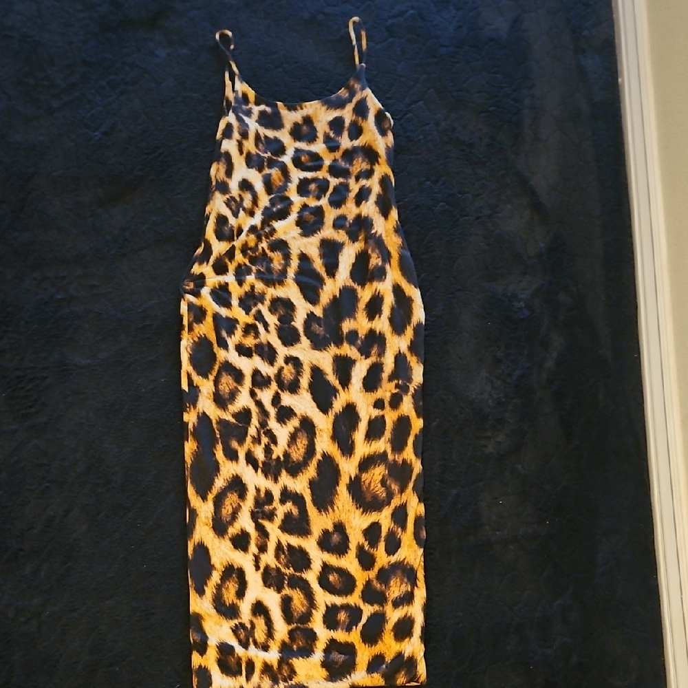 Leopard Print Slip Dress
